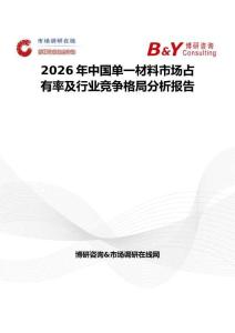 2026年中國單一材料市場占有率及行業競爭格局分析報告
