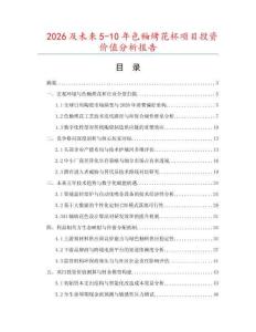 2026及未來5-10年色釉烤花杯項目投資價值分析報告