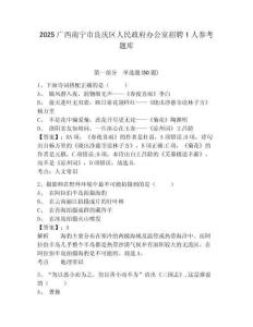 2025廣西南寧市良慶區人民政府辦公室招聘1人參考題庫及答案詳解（基礎+提升）