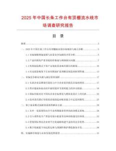 2025年中国长条工作台有顶棚流水线市场调查研究报告