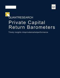 PitchBook-2026年一季度私人資本回報晴雨表 QUANT RESEARCH Private Capital Return Barometers