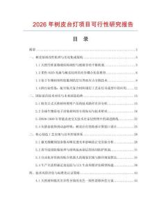 2026年樹皮臺燈項目可行性研究報告