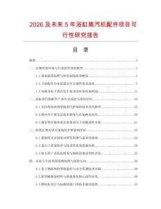 2026及未來5年浴缸蒸汽機配件項目可行性研究報告