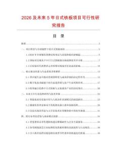 2026及未来5年日式铁板项目可行性研究报告