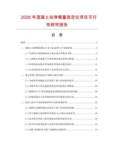 2026年混凝土動彈模量測定儀項目可行性研究報告