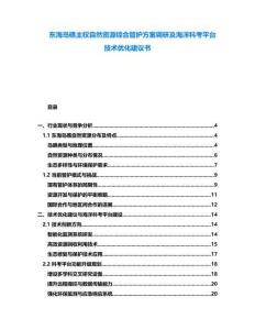 東海島礁主權自然資源綜合管護方案調研及海洋科考平臺技術優化建議書