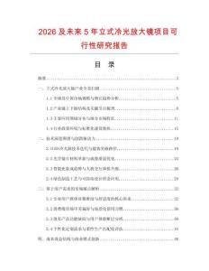 2026及未来5年立式冷光放大镜项目可行性研究报告