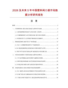 2026及未来5年中国塑料阀口袋市场数据分析研究报告