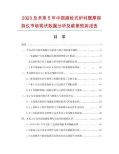 2026及未來5年中國直檢式爐襯壁厚探測儀市場現狀數據分析及前景預測報告