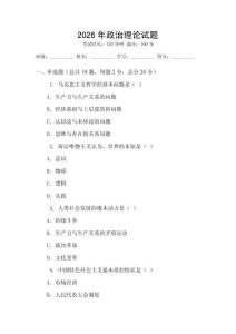 2026年政治理論試題