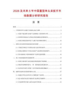2026及未來5年中國重型單頭呆扳手市場數(shù)據(jù)分析研究報告