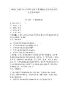 2025廣西南寧市東盟經開技術開發區社會福利院招聘2人參考題庫帶答案詳解（完整版）
