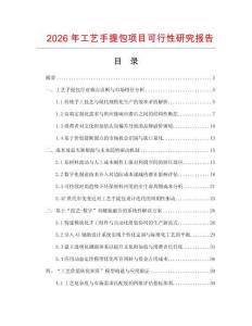 2026年工藝手提包項目可行性研究報告