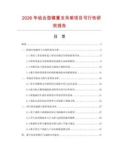 2026年組合型碟簧支吊架項目可行性研究報告