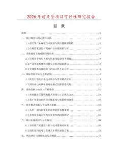2026年前叉管項目可行性研究報告
