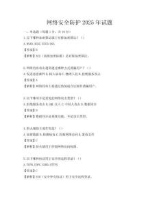網絡安全防護2025年試題