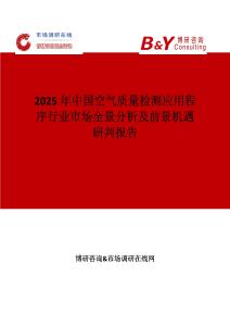 2025年中國空氣質(zhì)量檢測應用程序行業(yè)市場全景分析及前景機遇研判報告