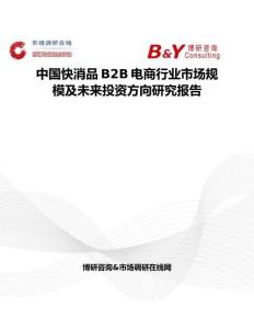 中國快消品B2B電商行業市場規模及未來投資方向研究報告