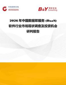 2026年中國數據即服務 (DaaS) 軟件行業市場現狀調查及投資機會研判報告