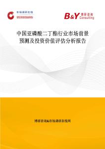 中國亞磷酸二丁酯行業市場前景預測及投資價值評估分析報告