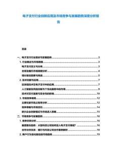 電子支付行業創新應用及市場競爭與發展趨勢深度分析報告