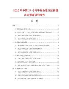 2025年中国21寸纯平彩色逐行监视器市场调查研究报告