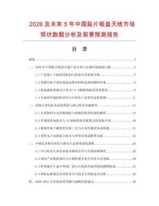 2026及未來5年中國貼片吸盤天線市場現(xiàn)狀數(shù)據(jù)分析及前景預(yù)測報告