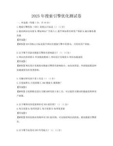 2025年搜索引擎优化测试卷