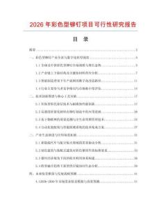 2026年彩色型鉚釘項目可行性研究報告