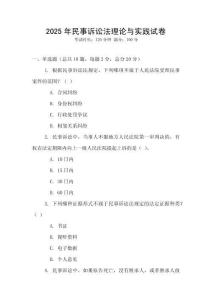 2025年民事訴訟法理論與實踐試卷