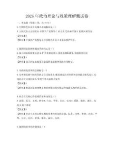 2026年政治理論與政策理解測試卷