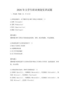 2026年大學生職業(yè)規(guī)劃實訓試題