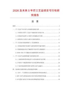 2026及未來5年芒工藝品項目可行性研究報告