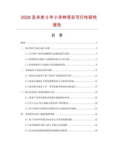 2026及未來5年小吊鐘項目可行性研究報告