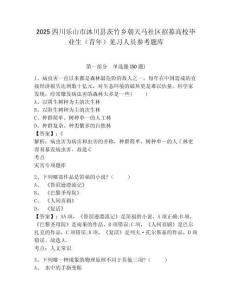 2025四川樂山市沐川縣茨竹鄉朝天馬社區招募高校畢業生（青年）見習人員參考題庫附答案詳解（模擬題）