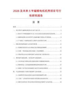 2026及未來5年磁鋼電機機殼項目可行性研究報告