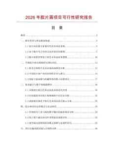 2026年膠片畫項目可行性研究報告