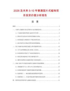 2026及未來5-10年普通型片式磁珠項目投資價值分析報告