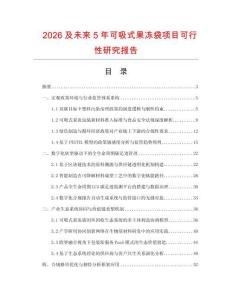 2026及未來(lái)5年可吸式果凍袋項(xiàng)目可行性研究報(bào)告
