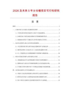 2026及未來5年分光鏡項目可行性研究報告