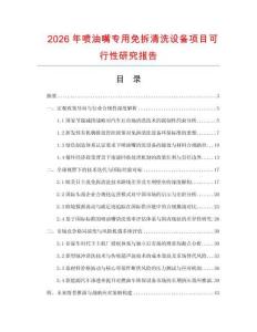 2026年噴油嘴專用免拆清洗設(shè)備項目可行性研究報告