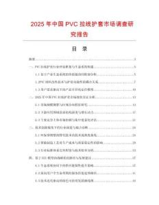 2025年中國PVC拉線護套市場調查研究報告