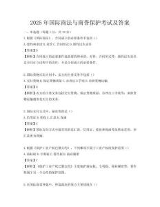 2025年国际商法与商誉保护考试及答案