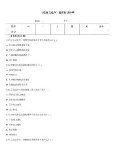 《信息化战争》题库知识分享