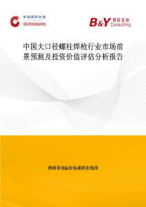 中國大口徑螺柱焊槍行業(yè)市場前景預測及投資價值評估分析報告