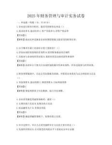 2025年財務管理與審計實務試卷