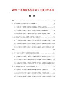 2026年自耦配電柜項目可行性研究報告
