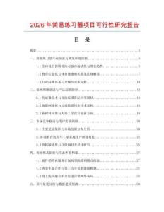 2026年簡易練習器項目可行性研究報告
