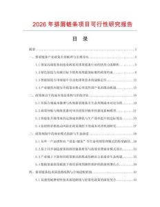 2026年排屑链条项目可行性研究报告