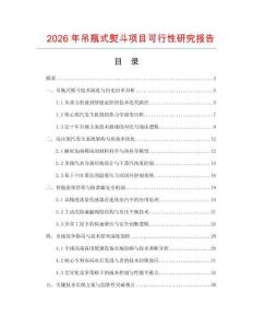 2026年吊瓶式熨斗項目可行性研究報告